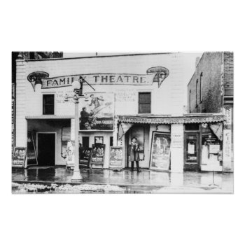 Family Theater Marine City Michigan 1920s Photo Print by scenesfromthepast at Zazzle