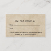 Family Therapist Appointment Business Card (Back)