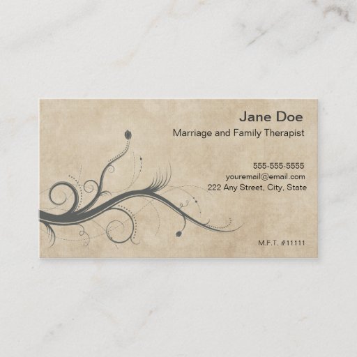 Customizable Family Therapist Appointment Business Card