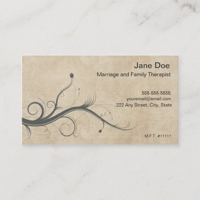 Family Therapist Appointment Business Card (Front)
