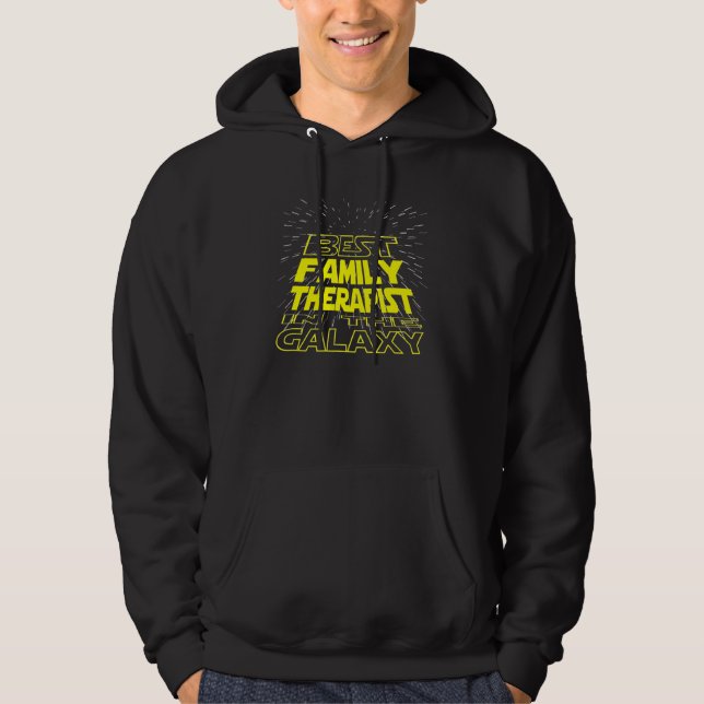 Family Therapist   Cool Galaxy Job Hoodie (Front)