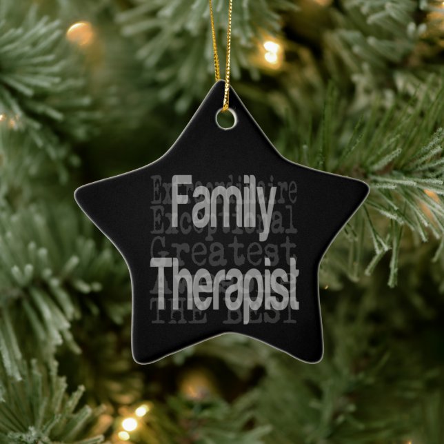 Family Therapist Extraordinaire Ceramic Ornament (Tree)
