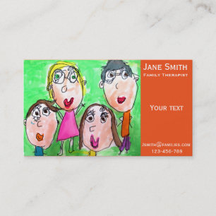 Family therapist family counsellor cute business card
