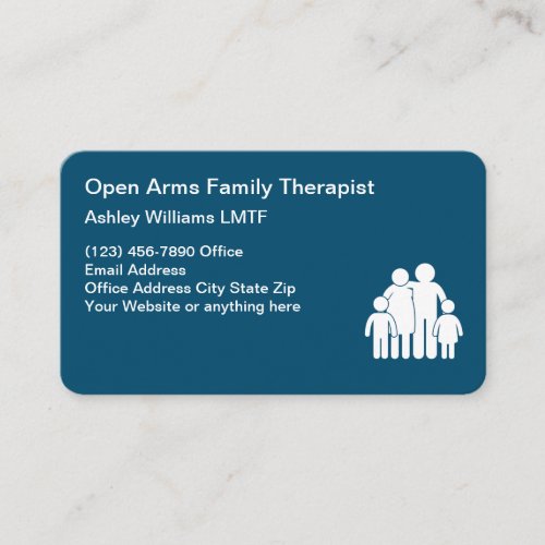 Family Therapist Modern Editable Business Cards
