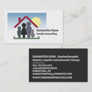 Family Therapy Design, Psychotherapist Business Card