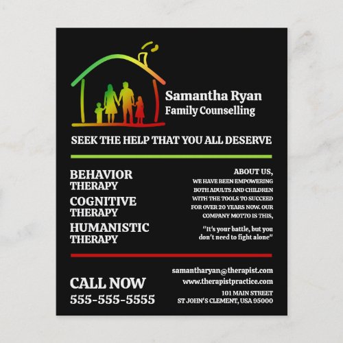 Family Therapy Logo Psychotherapist Therapy Flyer