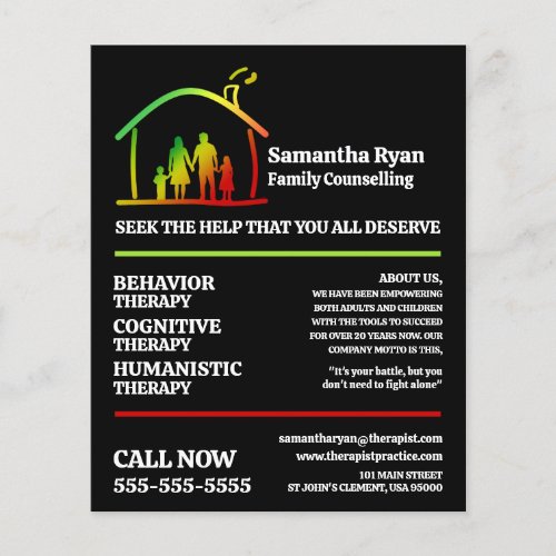 Family Therapy Logo Psychotherapist Therapy Flyer