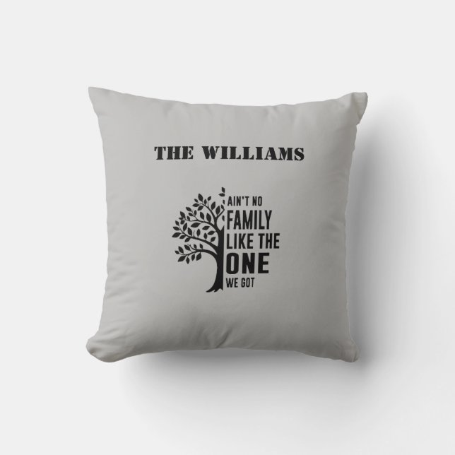 Family Throw Pillow (Front)