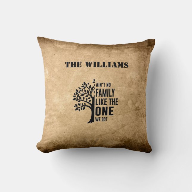 Family Throw Pillow (Front)