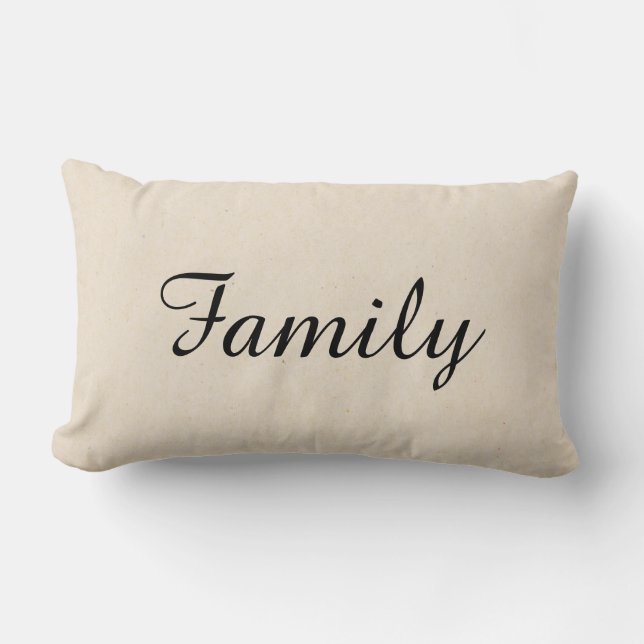 Family Throw Pillow (Front)