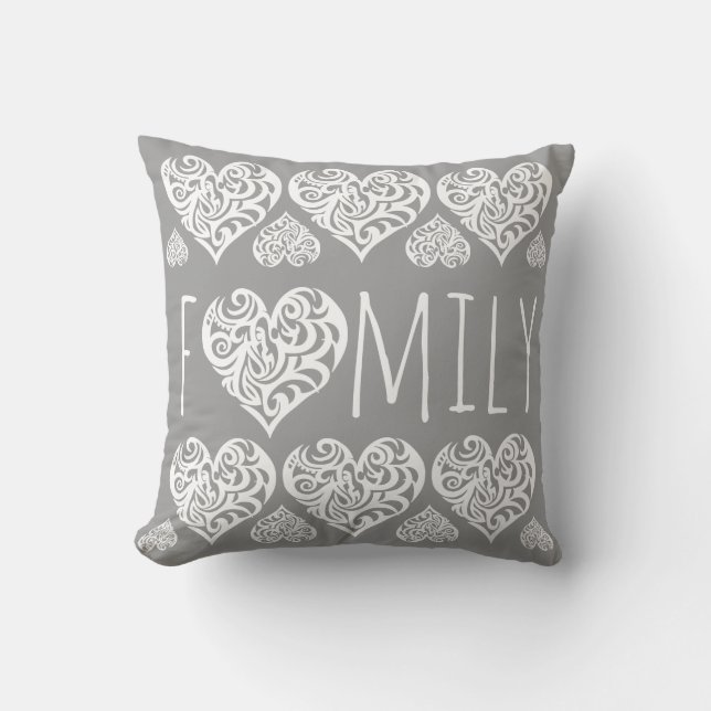 Family Throw Pillow (Front)