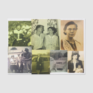 family ties 40’s 50’s 60’s family portraits tissue paper