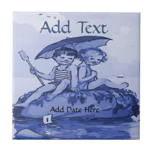 Family Tile, Dutch Look, Personalize Tile (Front)