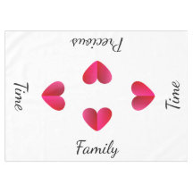 Family Time Precious Time Pink Hearts