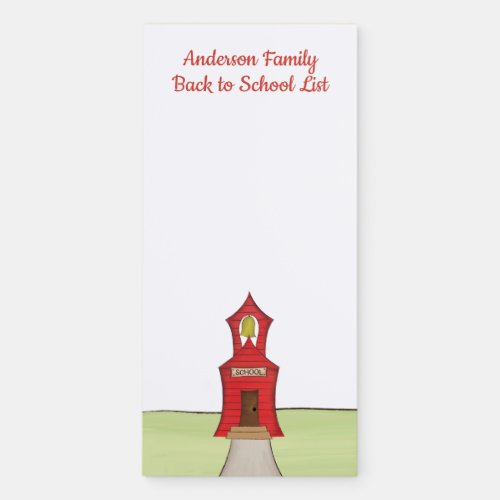 Family To Do List School Personalized Custom Name Magnetic Notepad