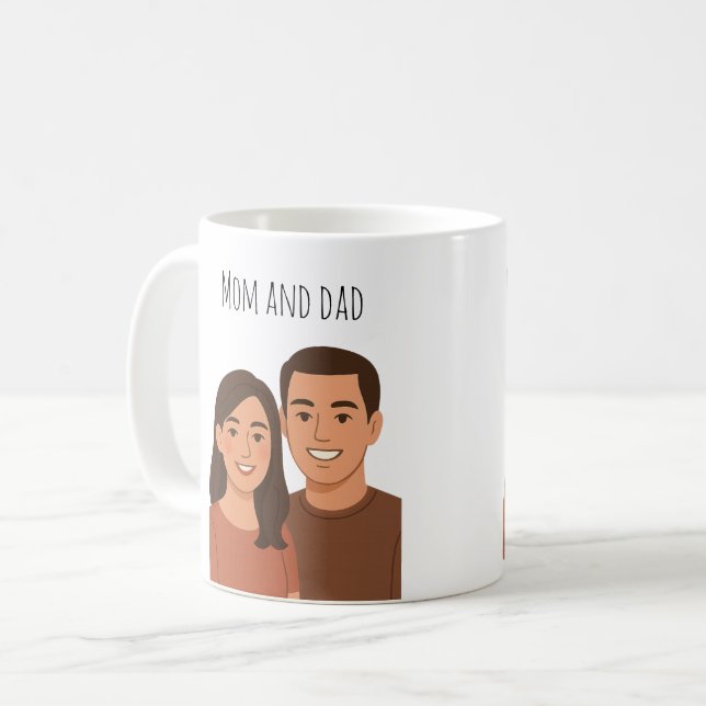 Family Together Feels Like Home. Coffee Mug (Front Left)
