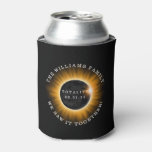 Family Totality Solar Eclipse Personalized Can Cooler at Zazzle
