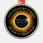 Family Totality Solar Eclipse Personalized Metal Ornament at Zazzle