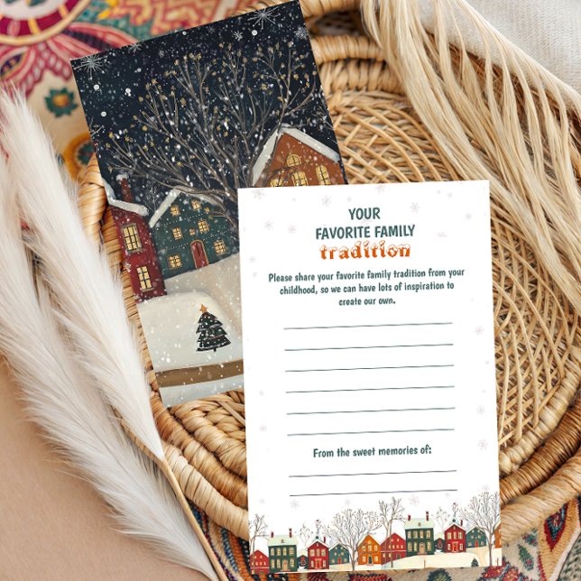 Family Tradition Advice Card Winter Baby Shower (Creator Uploaded)