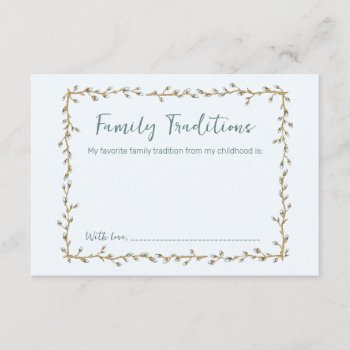Family Traditions Baby Shower Enclosure Card by lemontreecards at Zazzle