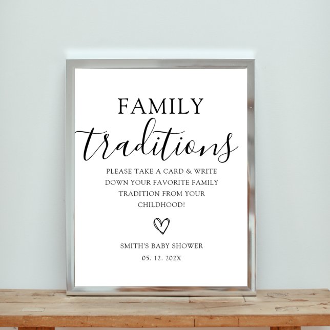 Family Traditions Baby Shower Sign (Creator Uploaded)