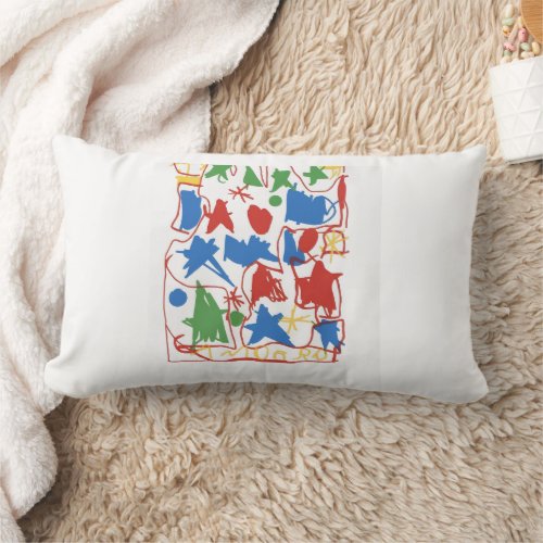 Family Traits T-Shirt - Children's Illustration Lumbar Pillow