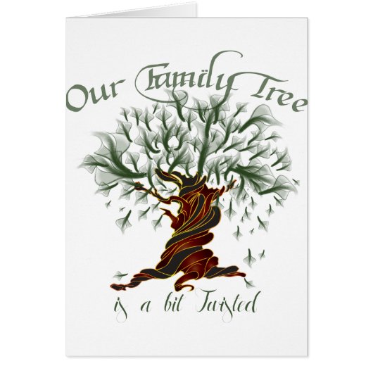 Family Tree a Bit Twisted Cards (Front)