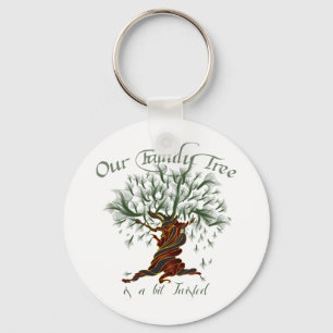 Family Tree a Bit Twisted Keychain