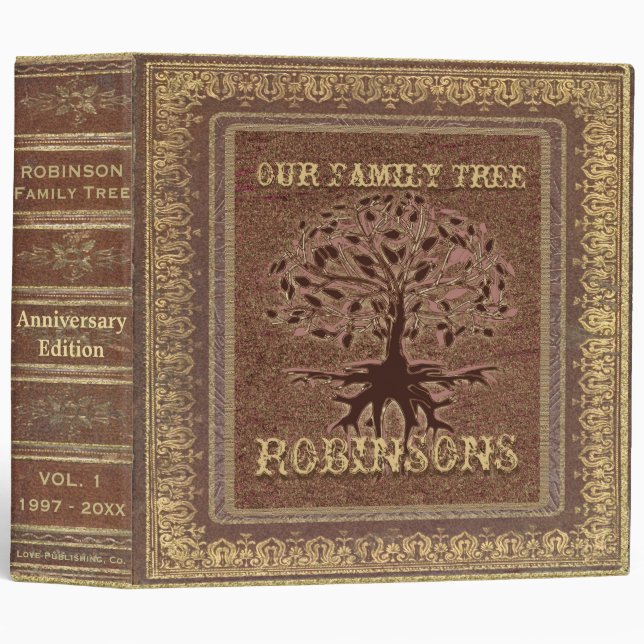 Family Tree | Antique Album or Scrapbook Binder (Front/Spine)