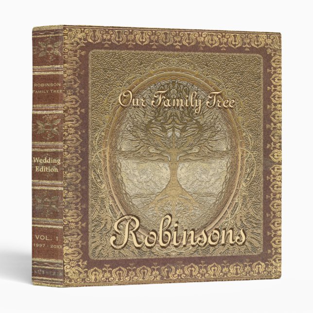 Family Tree | Antique Book Look Binder (Front/Spine)