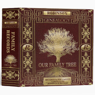 Family Tree Antique Genealogy 3 Ring Binder
