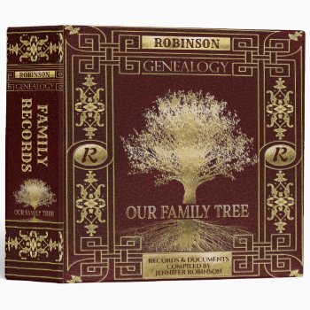 Family Tree | Antique Genealogy 3 Ring Binder by MemorialGiftShop at Zazzle