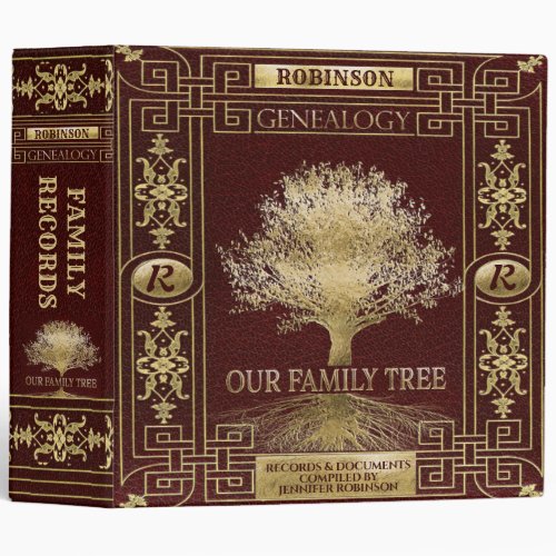Family Tree  Antique Genealogy 3 Ring Binder