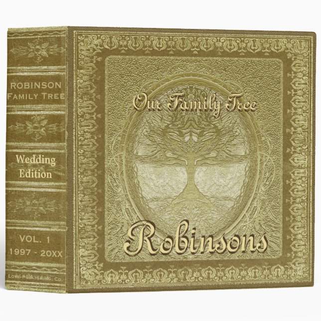 Family Tree | Antique Gold Book Binder (Front/Spine)