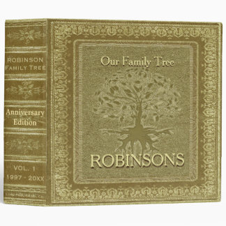 Family Tree | Antique Gold Look Book Binder