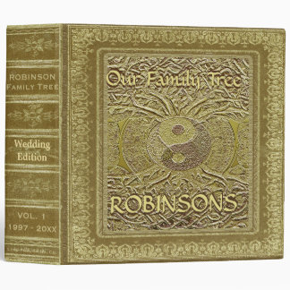 Family Tree | Antique Gold Yin Yang 3 Ring Binder