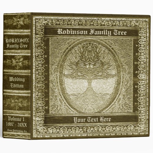 Family Tree  Antique Looking Book Binder