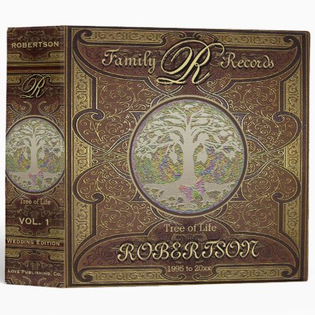 Family Tree | Antique Vintage Leather Book Look Binder