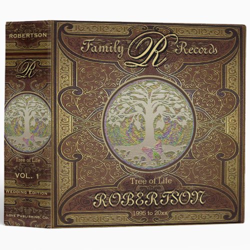 Family Tree  Antique Vintage Leather Book Look Binder