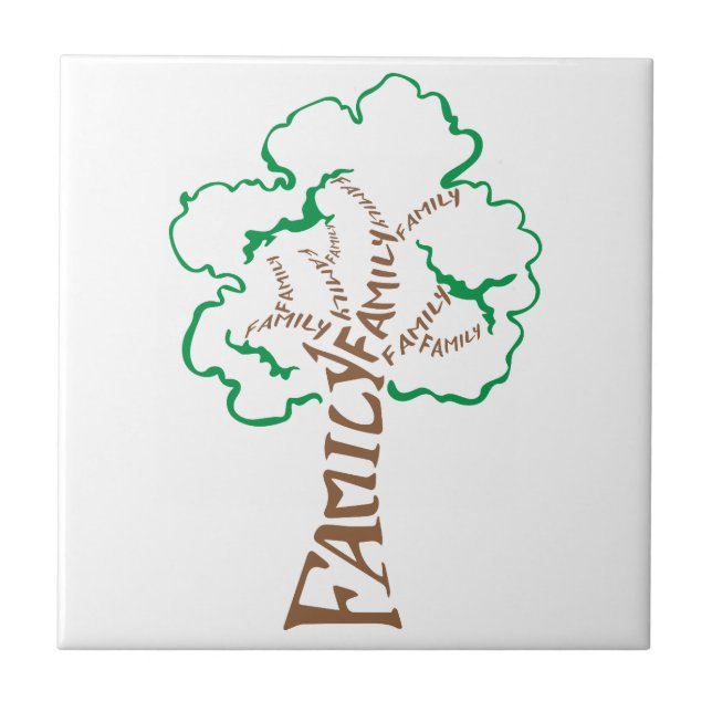 Family Tree Ceramic Tile (Front)