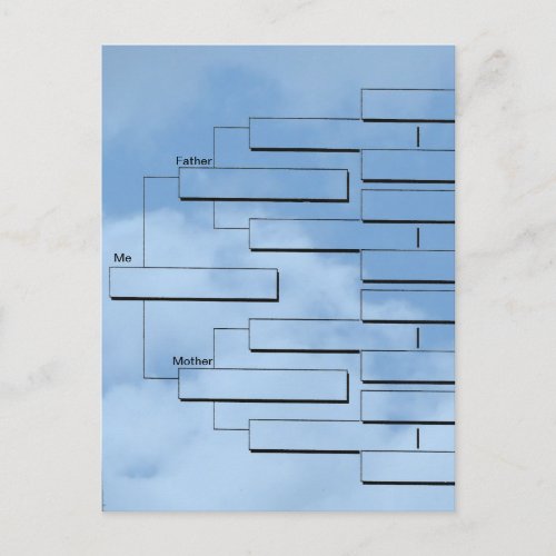 Family Tree Chart Postcard