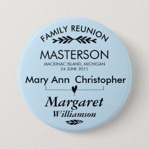 Family Tree Connection Reunion Button