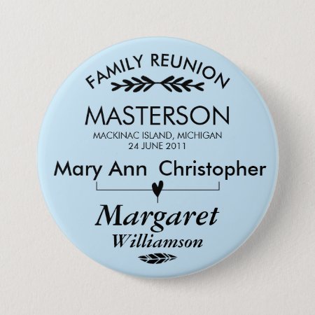Family Tree Connection Reunion Button