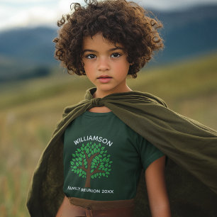 Family Tree Cool Custom Matching Reunion Kids T-Shirt