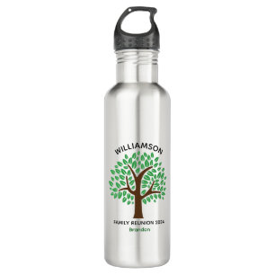 Family Tree Custom Reunion Keepsake Gift Stainless Steel Water Bottle