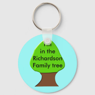 Family Tree Customizable Keychain