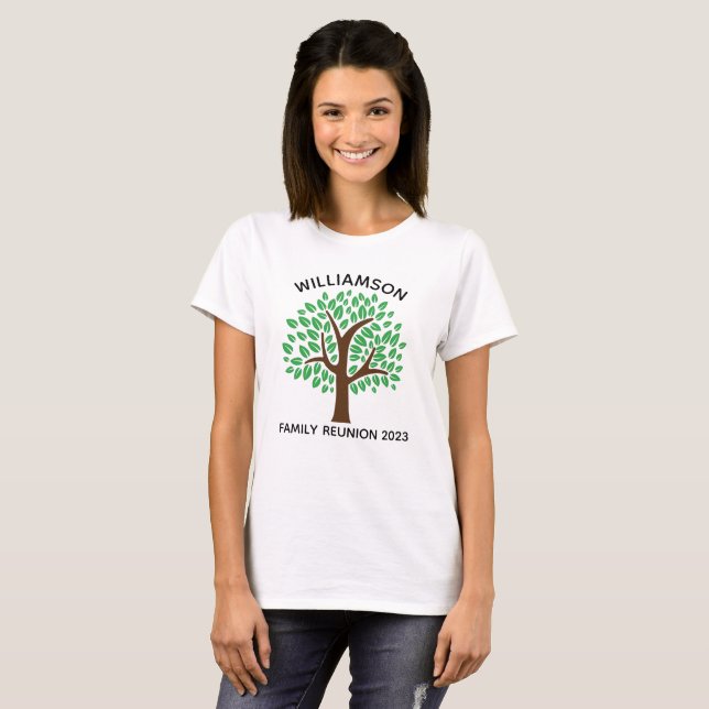 Family Tree Cute Custom Matching Reunion T-Shirt | Zazzle