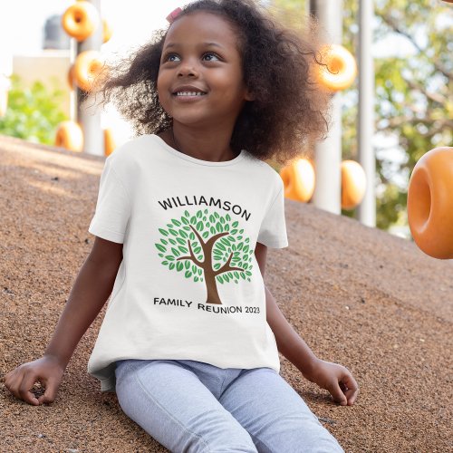 Family Tree Cute Custom Matching Reunion Toddler T_shirt