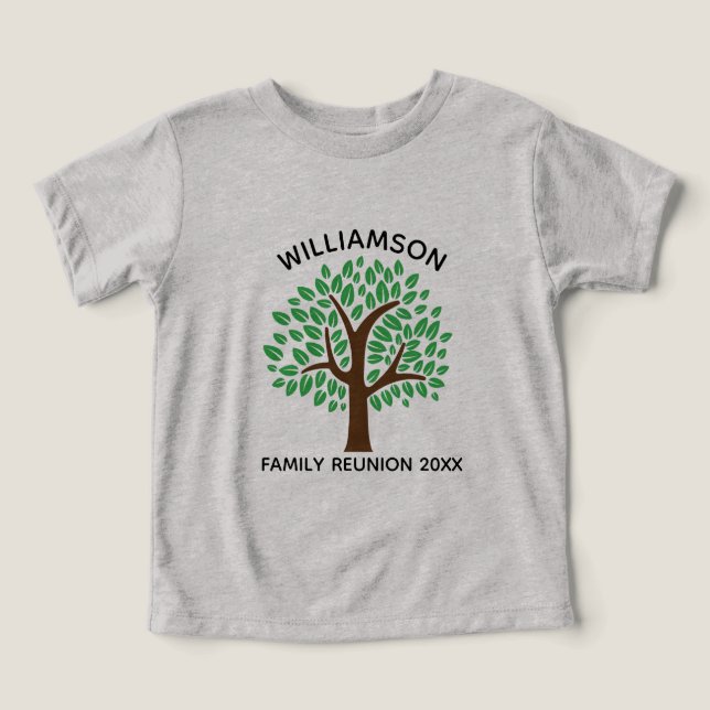 Family Tree Cute Custom Reunion Party Toddler T-shirt (Design Front)