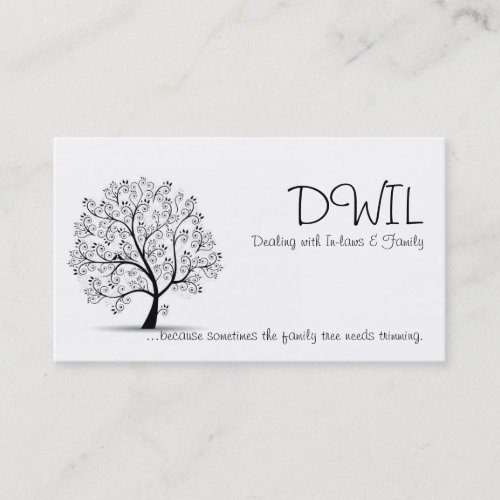 Family Tree DWIL Card Business Card